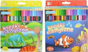 Kredki elastyczne 24 kolory MIX 1