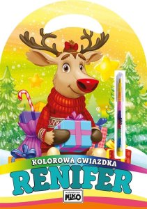Kolorowa gwiazdka. Renifer 1