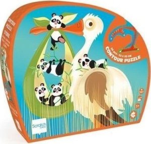 Puzzle 24 konturowe Bocian 1