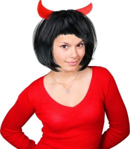 Peruka diablica czarna 1