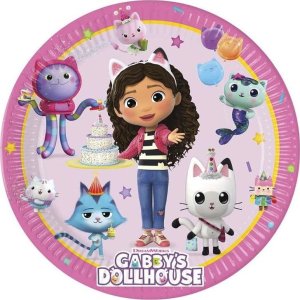 Talerzyki papierowe Gabby's Dollhouse 23cm 8szt 1