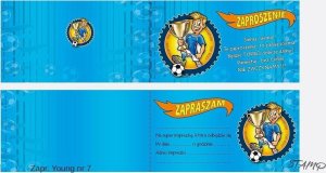 Zaproszenia Young Chłopiec wzór nr 07 10szt 1