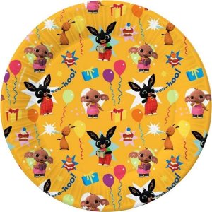 Talerze owalne papierowe Bing 18cm 8szt 1