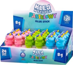 Klej w sztyfcie 8g z nakładkami 3D Unicorn (24szt) 1