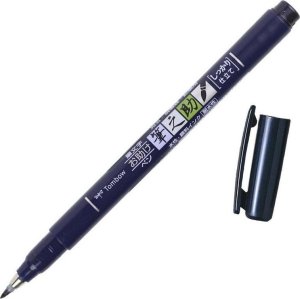 Flamaster brush pen Fudenosuke czarny tw 1 (6szt) 1