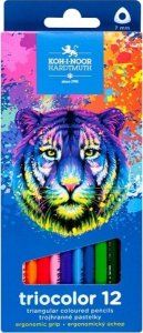 Kredki Triocolor Tygrys 12 kolorów 1