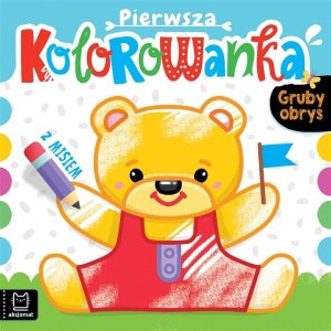 Pierwsza kolorowanka z misiem. Gruby obrys 1