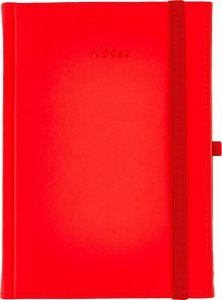 Notes A5 kratka Vivella z gumką czerwony 1