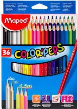 Maped Kredki Colorpeps trójkatne 36 kolorów (205577) 1
