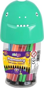 Flamastry Jumbo Dinozaur 12 kolorów STRIGO 1
