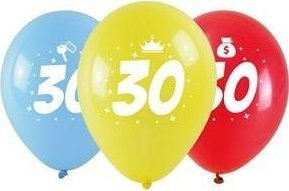 Balony okazjonalne z nadrukiem 30 28cm 3szt 1