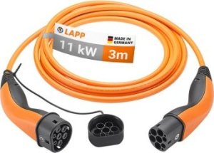Kabel do ładowania Typu 2, do 11 kW, 3 m, pomarańczowy - Długość kabla 3 m 1