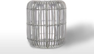 Stolik/puf rattanowy biały Cannes 35 cm. 1