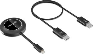 Manhattan 208420 przedłużacz AV Nadajnik i odbiornik AV Czarny 3