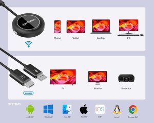 Manhattan 208420 przedłużacz AV Nadajnik i odbiornik AV Czarny 8