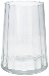 VASE LACY GLASS CLEAR D11.5CM H19.2CM 1