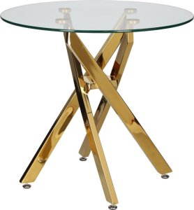 Stolik kawowy Amber 60cm transparentny/ złoty 1
