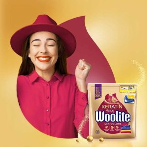 Woolite Woolite Żelowe Kapsułki Do Prania Z Keratyną Do Kolorów 33 Szt 3