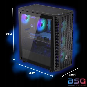 Komputer BSG Raptor V1 Intel Core i7 GeForce RTX 4060 32GB DDR3 1000GB SSD Windows 10 5