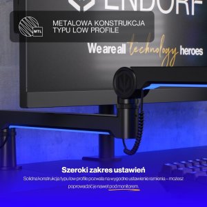 Endorfy Statyw biurkowy Broadcast Low Profile RGB Boom Arm (EY0A010) 14