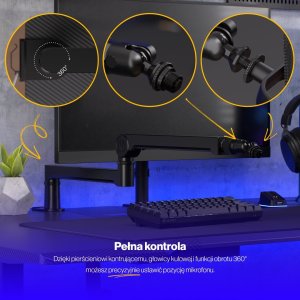 Endorfy Statyw biurkowy Broadcast Low Profile Boom Arm (EY0A009) 17