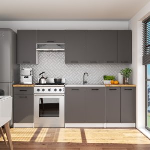 Fabryka Mebli Akord WISZĄCA SZAFKA KUCHENNA OLIWIA W 50cm BIAŁA / GRAFIT SZARY 5