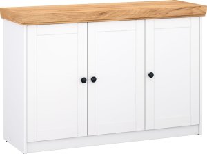 Komoda biała w salon w stylu skandynawskim 3 drzwi (kolor biały) 1