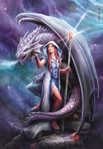 Clementoni Puzzle Compact Anne Stokes Collection - Dragon Mage 1000 elementów (39956) 2