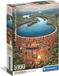 Clementoni Puzzle Compact Bibliodame 1000 elementów (39949) 1