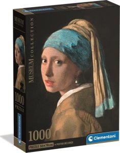 Clementoni Puzzle Compact Museum Vermeer: Girl with a Pearl Earr 1000 elementów (39967) 1