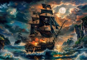 Clementoni Puzzle Super Statek Piracki 300 elementów (21738) 2