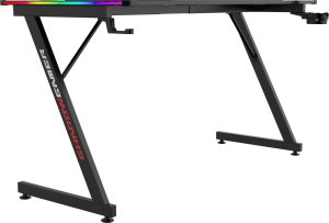 Biurko Shadow Gamer 2.0 LED RGB Czarne 140 cmx60 cm 6