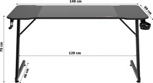 Biurko gamingowe SHADOW GAMER 1.0 140 cm podkładka 2
