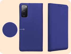 ETUI Z KLAPKĄ DO SAMSUNG GALAXY S20 FE / 5G GRANATOWE ZAMYKANE MAGNETYCZNE 4