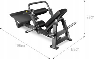 MHT01 MASZYNA DO ĆWICZEŃ MIĘŚNI POŚLADKÓW HIP THRUST Z WOLNYM CIĘŻAREM COMMERCIAL HMS 3