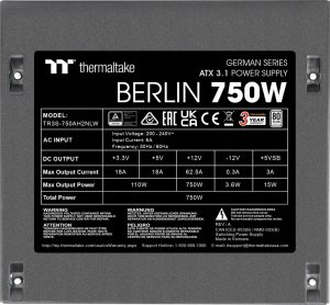 Thermaltake HAMBURG moduł zasilaczy 750 W 24-pin ATX ATX Czarny 2