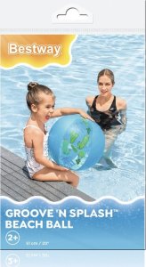 Bestway kolorowa piłka plażowa lekka dmuchana 51cm kaktusy 31036 5