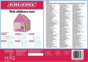 Kruzzel Namiot dla dzieci- różowy 22653 3