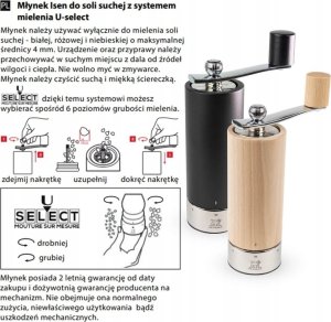 ISEN Młynek do soli 18 cm czarny mat 6