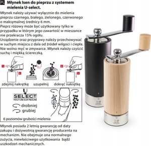 ISEN Młynek do soli 18 cm naturalny 6