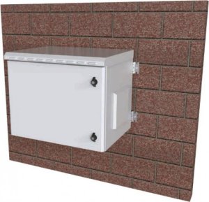 Szafa wisząca Techly 12U Rack 19, IP55, pełne drzwi 600x450 szara 1