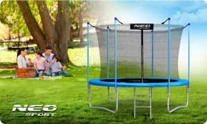 Trampolina ogrodowa Neo-Sport Trampolina ogrodowa 10ft/312cm z siatką wewnętrzną i drabinką 6