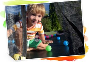 Trampolina ogrodowa Neo-Sport Trampolina ogrodowa 10ft/312cm z siatką wewnętrzną i drabinką 8