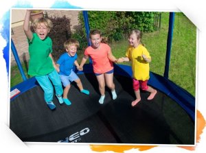 Trampolina ogrodowa Neo-Sport Trampolina ogrodowa 10ft/312cm z siatką wewnętrzną i drabinką 10
