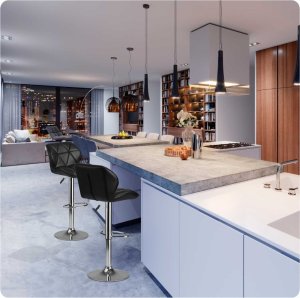 Sofotel Hoker barowy z oparciem Castel czarny - 2szt. (260100-2) 8