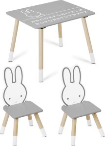 Ricokids Stolik z dwoma krzesełkami dla dzieci RC-847 Króliczek 2