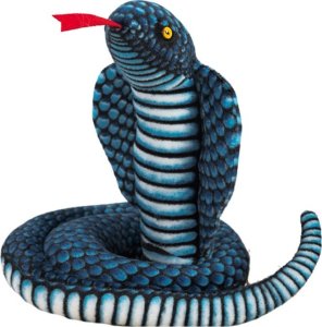 LeanToys Maskotka Pluszowa Wąż Kobra Królewska Niebieska 100 cm 1