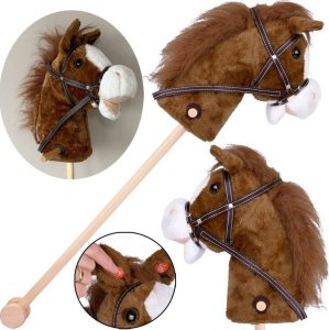Hobby Horse Koń na patyku Dźwięk galopu i rżenia + ruchomy pysk ZA5442 EDUKAMP 1