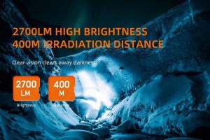 Zibintuvelis L3, 2700lm, fokusuojamas, su ikraunamom baterijom 2x 26650 ir krovikliu, 5