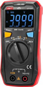 Unit Skaitmeninis multimetras, CAT III 600V, NCV,  600V AC/DC, 20MOm, -40~300C, 4000, UNI-T 8